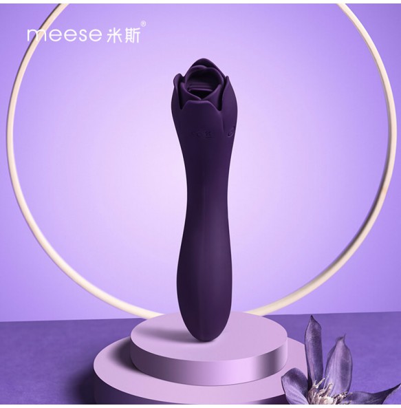 Meese - Dora Rose Tongue Licking Massager G-Spot Vibrator (Chargeable - Purple)